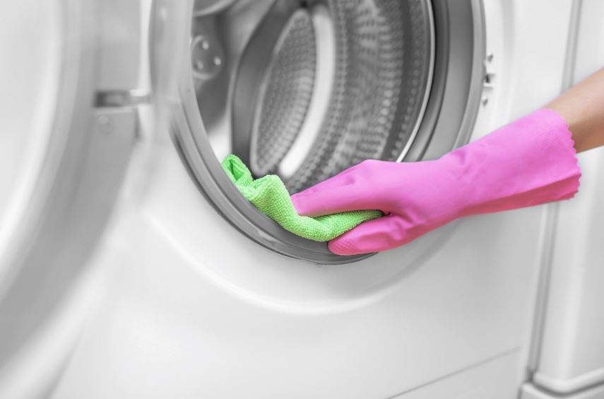 como limpiar la goma de la lavadora